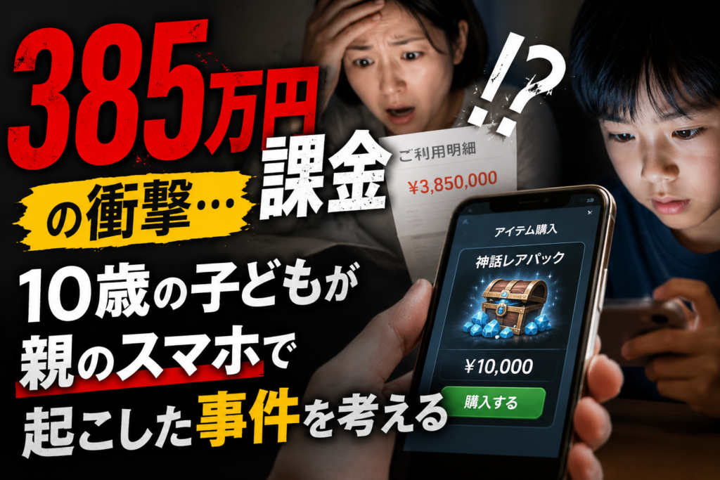 「385万円課金」の衝撃…10歳の子どもが親のスマホで起こした事件を考える