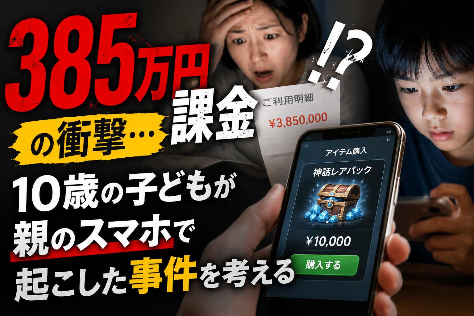 「385万円課金」の衝撃…10歳の子どもが親のスマホで起こした事件を考える