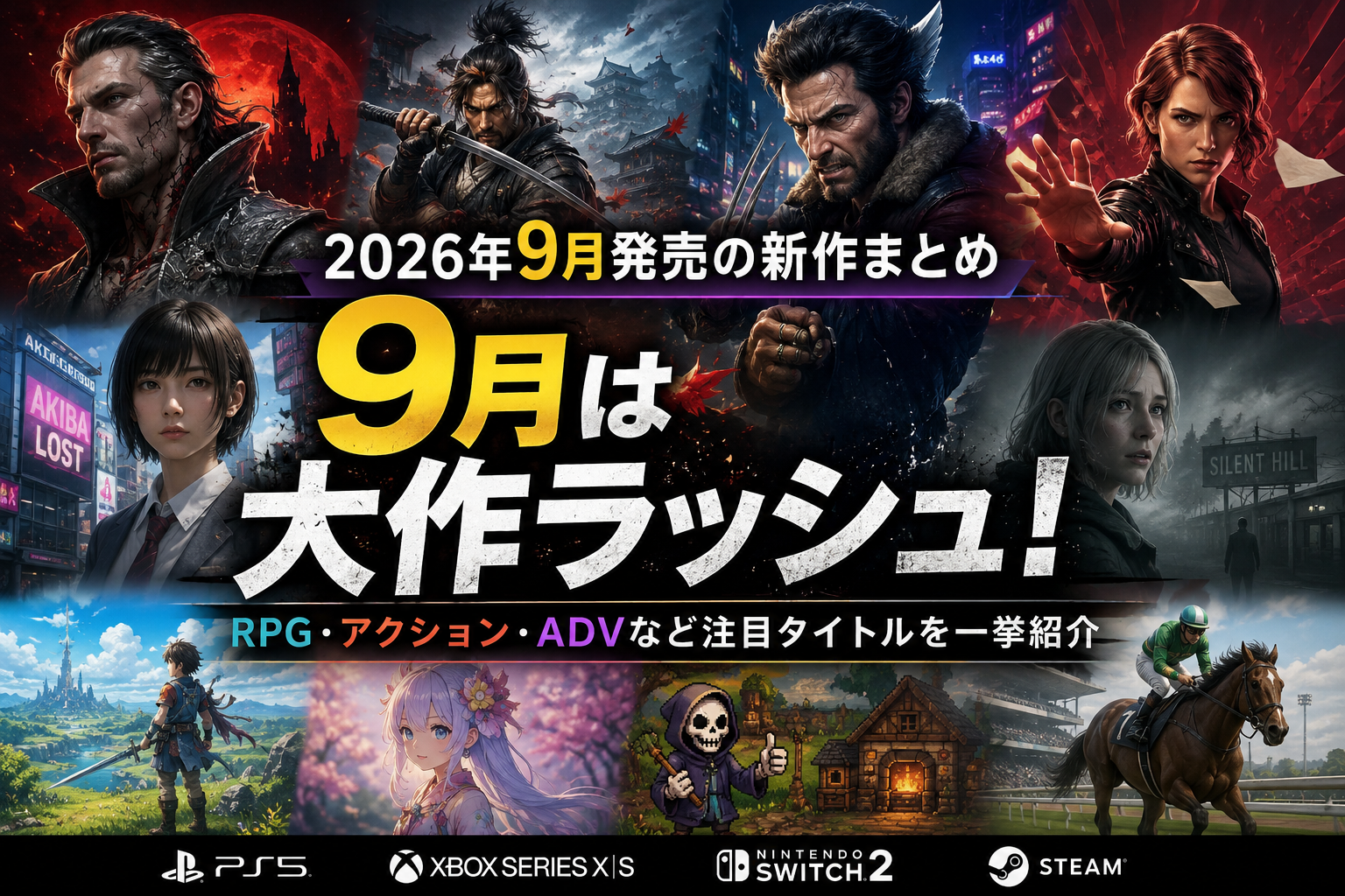 【新作ゲーム】2026年9月は何を買う？RPG・アクション・ADVまで注目作が多すぎる